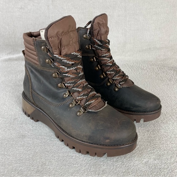 Bos & Co Gator Women's Boot EU 37 US 6 6.5 Brown Leather Waterproof Insulated - Picture 1 of 12